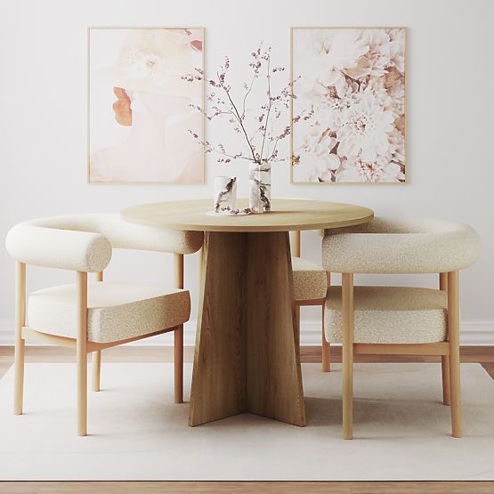 Okrugli blagovaonski stol Merlo 100 cm, Hrast Cremona Torro