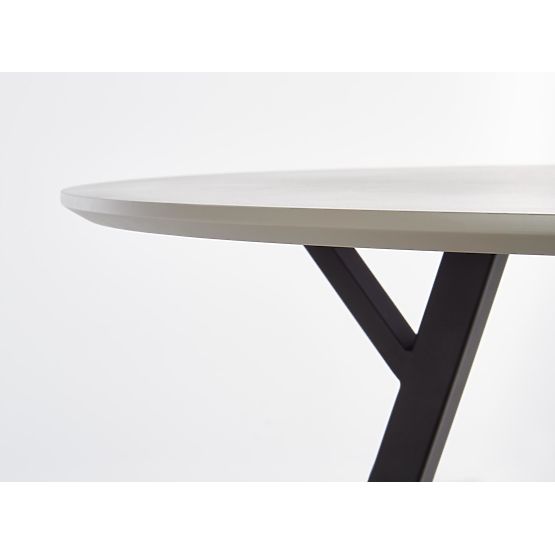 Okrugli stol BALROG, konstrukcija - crna, ploča - svijetlosiva (2p=1ks)