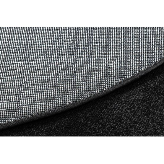 Okrugli tepih SOFTY Jednobojni, crni