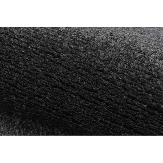 Okrugli tepih SOFTY Jednobojni, crni