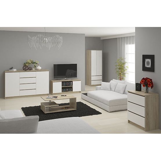 ORMAR STAR S 60 cm 2 VRATA 2 LADICE SONOMA / BIJELA