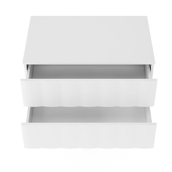 Ormarić ispod umivaonika na ploči Grita 80 cm, bijela, valovita prednja ploča