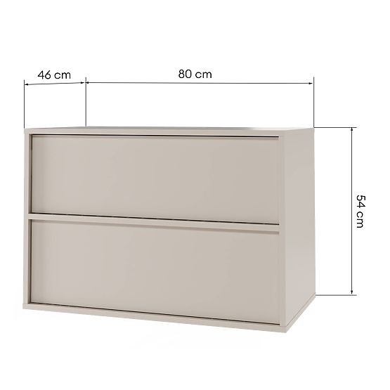 Ormarić ispod umivaonika na ploči Mossy, 80 cm, kašmir