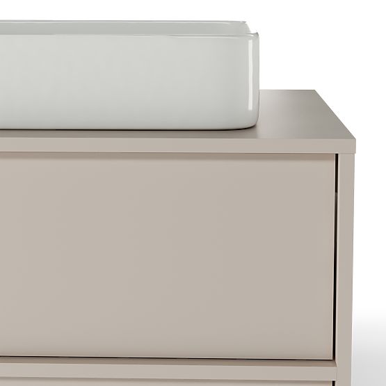 Ormarić ispod umivaonika na ploči Mossy, 80 cm, kašmir