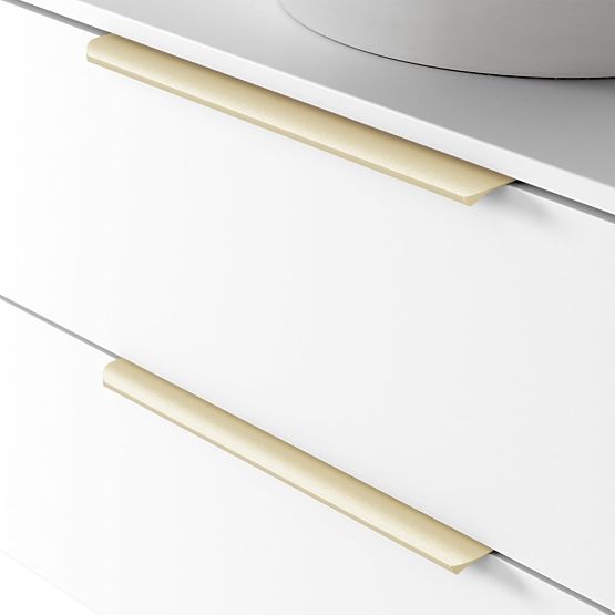 Ormarić ispod umivaonika na ploči Tidea 80 cm, bijeli, zlatne ručke