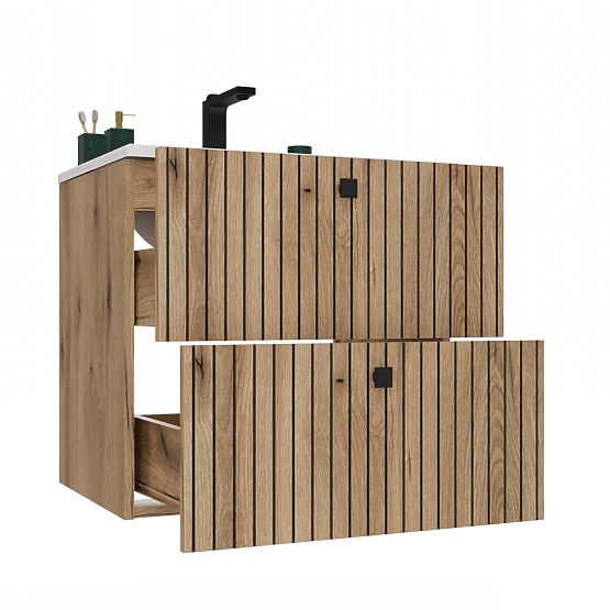 ORMARIĆ ISPOD UMIVAONIKA TIGO 60 2S HRAST EVOKE REBRASTA PREDNJA PLOČA + UMIVAONIK