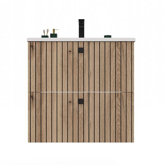 ORMARIĆ ISPOD UMIVAONIKA TIGO 60 2S HRAST EVOKE REBRASTA PREDNJA PLOČA + UMIVAONIK
