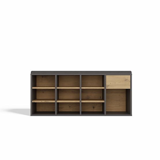 Otvorena cipelar ormarić TALLIN ANTRACIT HRAST ARTISAN za predsoblje