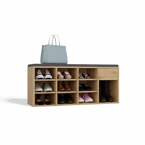 Otvorena ormarić za cipele TALLIN DUB ARTISAN za predsoblje