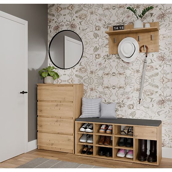 Otvorena ormarić za cipele TALLIN DUB ARTISAN za predsoblje