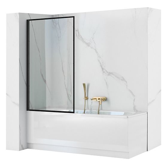 Paravan za kadu Rea Lagos Fix Stalna 70 Crna Black