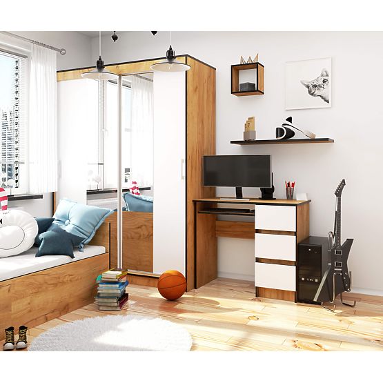 PISAĆI STOL A-6 CLP HRAST CRAFT / BIJELI DESNOSTRANI