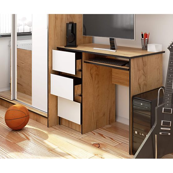 PISAĆI STOL A-6 CLP HRAST CRAFT / BIJELI LIJEVOSTRANI