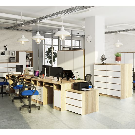 PISAĆI STOL ANA PK HRAST SONOMA / BIJELA