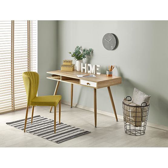 Pisaći stol B34 - bijeli/hrast sonoma