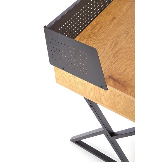 Pisaći stol B43 - zlatni hrast / crna