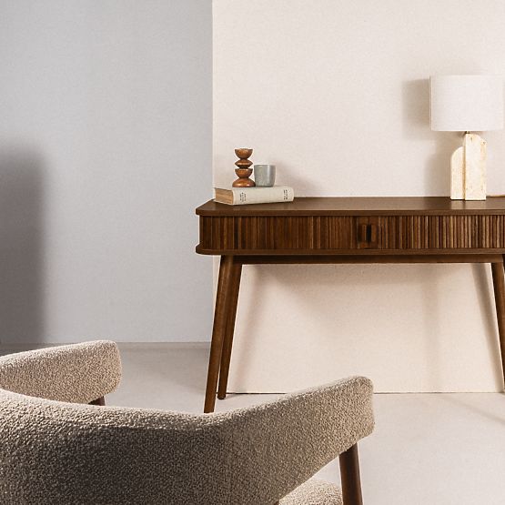 Pisaći stol Clemente s lamelama, orah