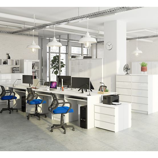 PISAĆI STOL CLP 135cm PK BIJELI / BIJELI SJAJ