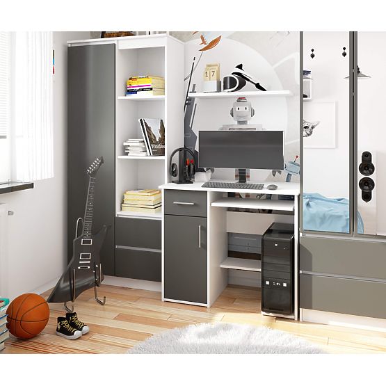 PISAĆI STOL JAY PK BIJELI / SIVI