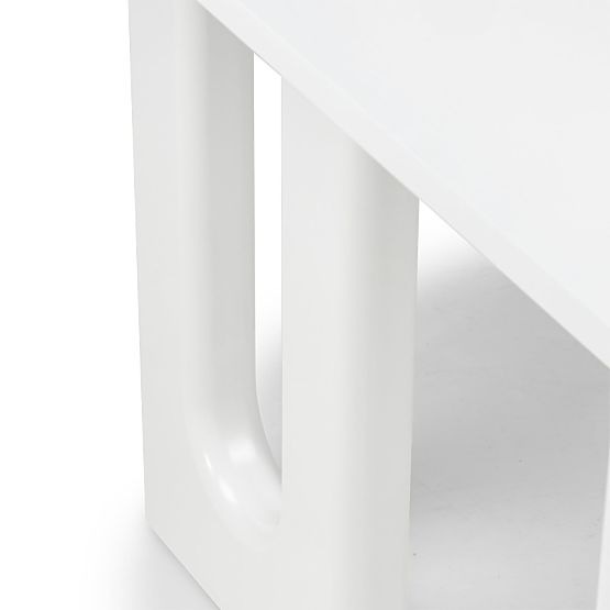 Pisaći stol/konsola Lichi 120 cm, bijela, lukovi
