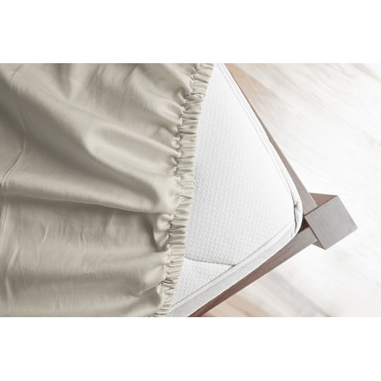 Pamučna mikroplišna plahta - 160-180x200 cm - prirodna