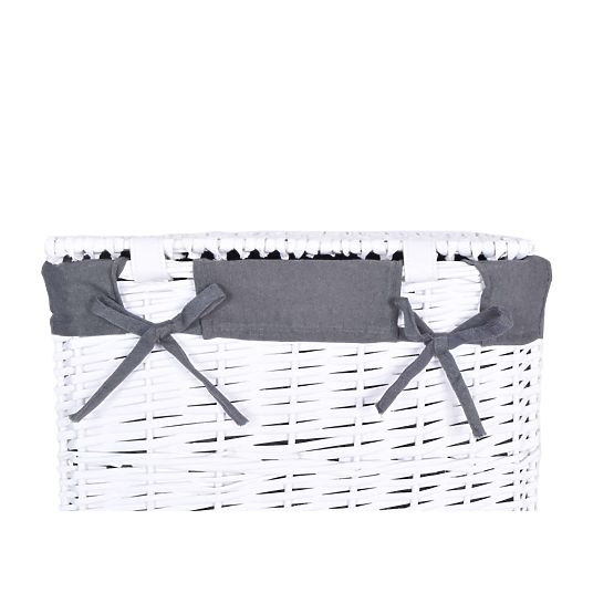 Pleteni koš 48x36x66 cm - 114L - bijelo-sivi