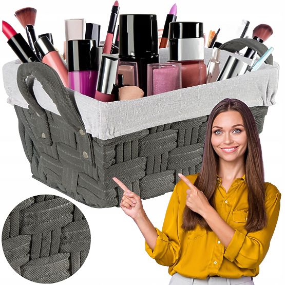 Pleteni koš grafitni LILO 30x20x15 cm
