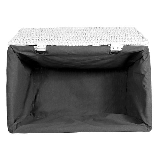 Pleteni kovčeg 105L 66x40x40 cm bijelo-siva