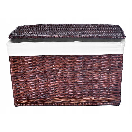 Pleteni kovčeg 65L 56x34x34 cm smeđi