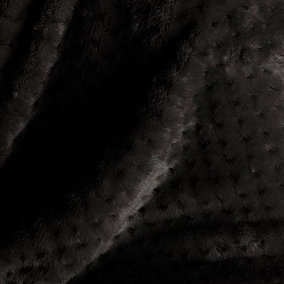 Pokrivač SHLEEPY crni s žakard uzorkom klasični stil 130x180