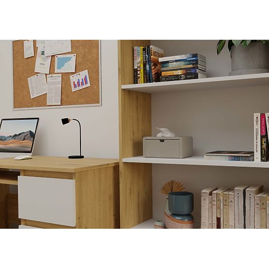 Polica Onyx R80 HRAST ARTISAN BIJELA