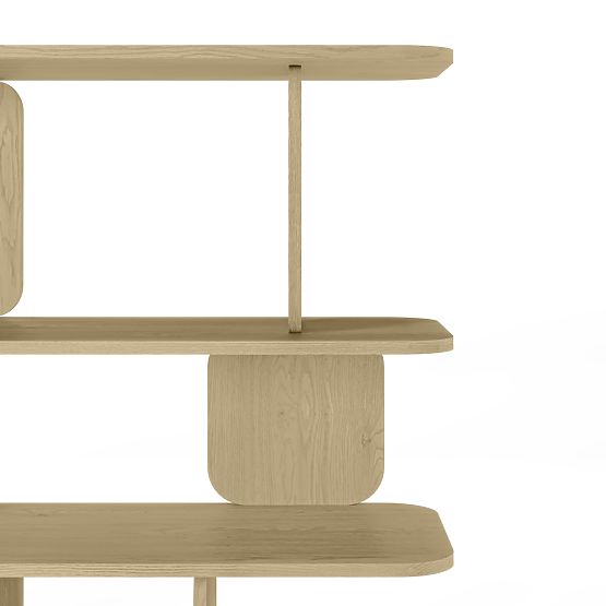 Polica Tulumo 200 cm, zaobljena, Hrast Cremona Torro