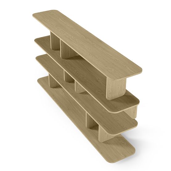 Polica Tulumo 200 cm, zaobljena, Hrast Cremona Torro