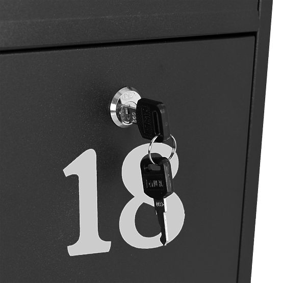 Poštanski sandučić za pisma Gustav crni s natpisima