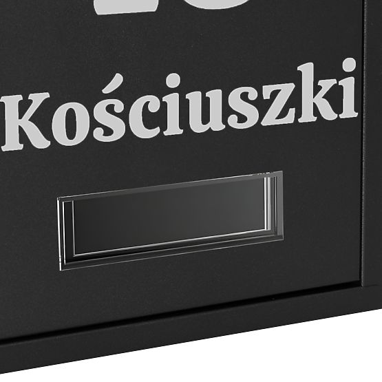 Poštanski sandučić za pisma Gustav crni s natpisima