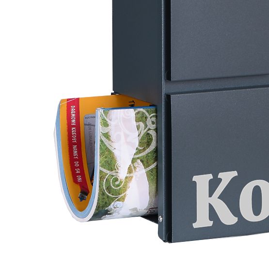 Poštanski sandučić za pisma Vidar antracit s natpisima