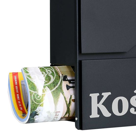 Poštanski sandučić za pisma Vidar crni s natpisima