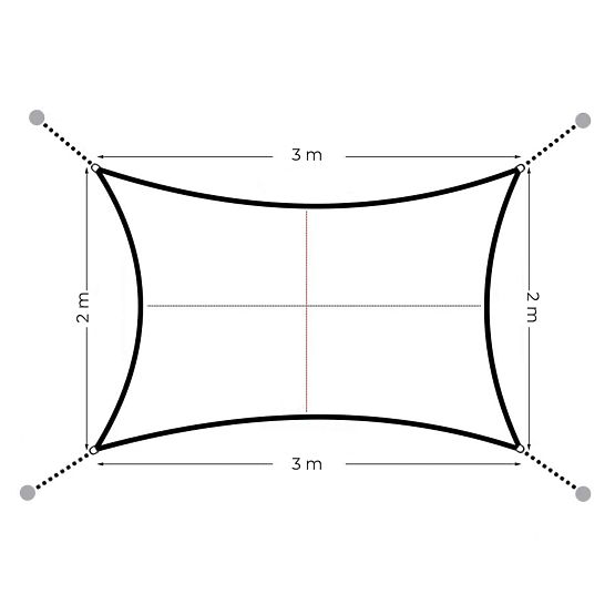 Vodootporna pravokutna cerada 2x3 m - bež
