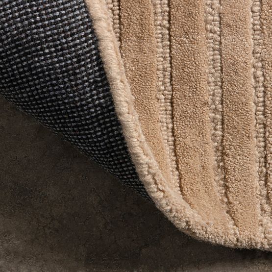 Pravokutni tepih Isla, lukovi, tuftan, vuneni, tamno bež, Veličina tepiha: 190x290