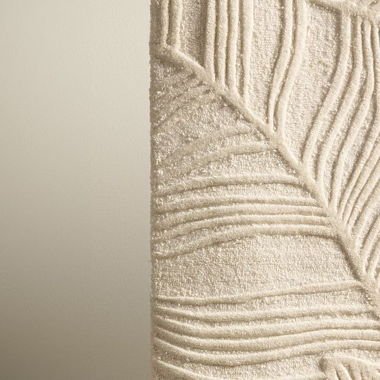 Pravokutni tepih Mona tuftani, vuneni, krem, listovi, Veličina tepiha: 190x290