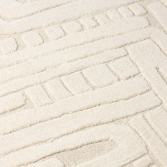 Pravokutni tepih Sophia, tuftani, pamučni, krem, Veličina tepiha: 120x180