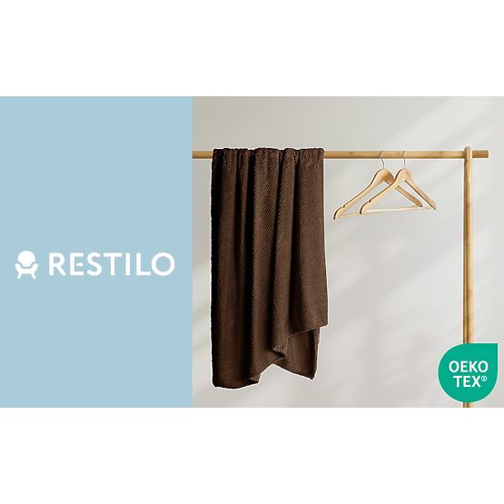 Prekrivač HENRY smeđi s žakard uzorkom modernog stila 220x240