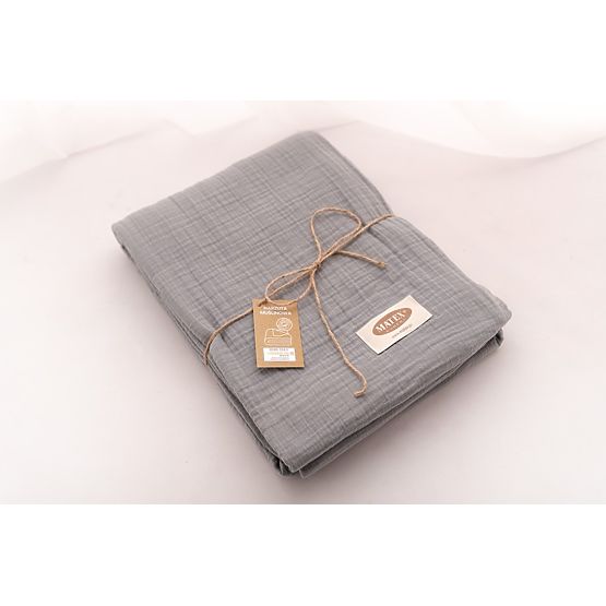 Prekrivač od muslina 210x240 tamno sivi