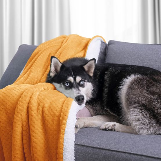 Prekrivač SHLEEPY narančasti s žakard uzorkom klasični stil 170x210