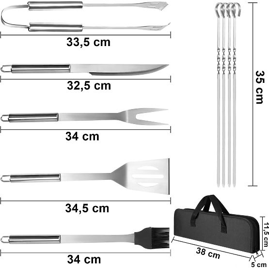 Pribor za roštiljanje ISCO + torba