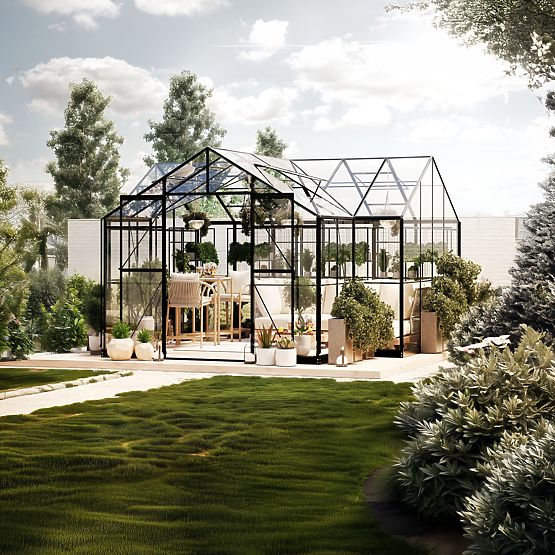 Produžni modul za vrtni staklenik Royal Green Standard, 4,1 m², kaljeno staklo 4 mm, aluminij