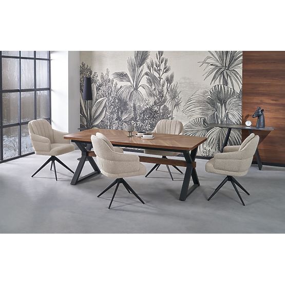 Proširivi stol BARON, orah/crna (2p=1ks)