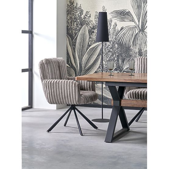 Proširivi stol BARON, orah/crna (2p=1ks)