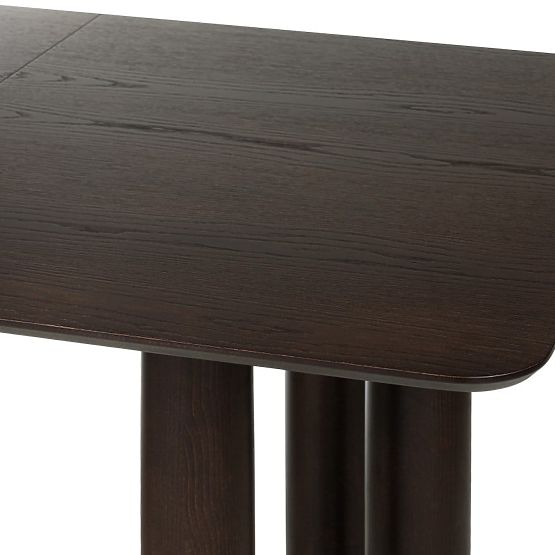Proširivi stol Loa 140-200 cm, hrastov furnir, orah, bukovo drvo, zaobljen