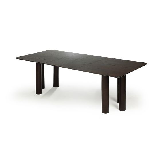 Proširivi stol Loa 140-200 cm, hrastov furnir, orah, bukovo drvo, zaobljen